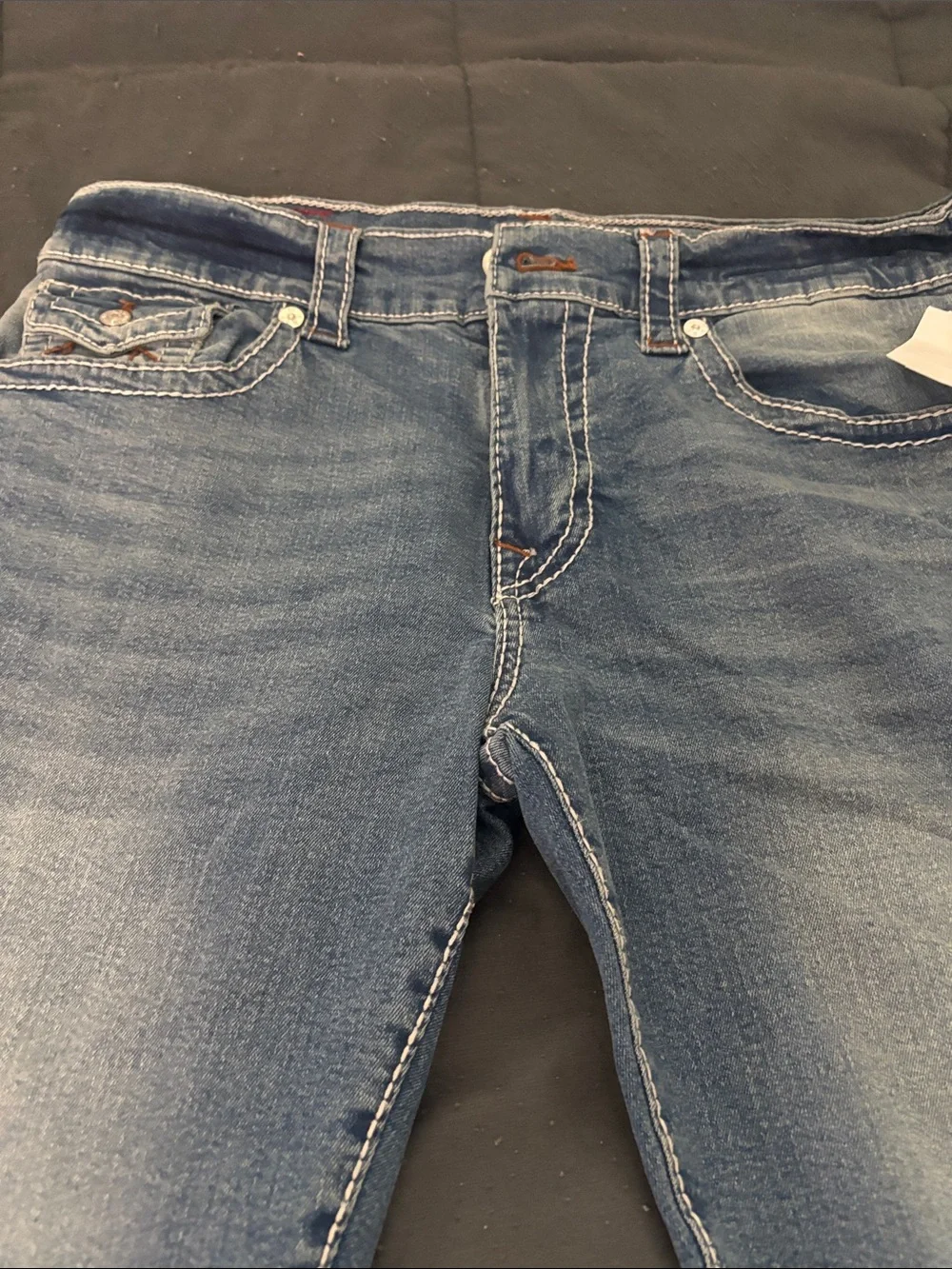 True Religion Men's Slim Jeans in Light Blue Wash